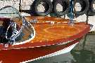 La prua dello splendido Mariner del Cantiere Guarnati ormeggiato a Bardolino durante il raduno del 1° Guarnati Day - 8 settembre 2007